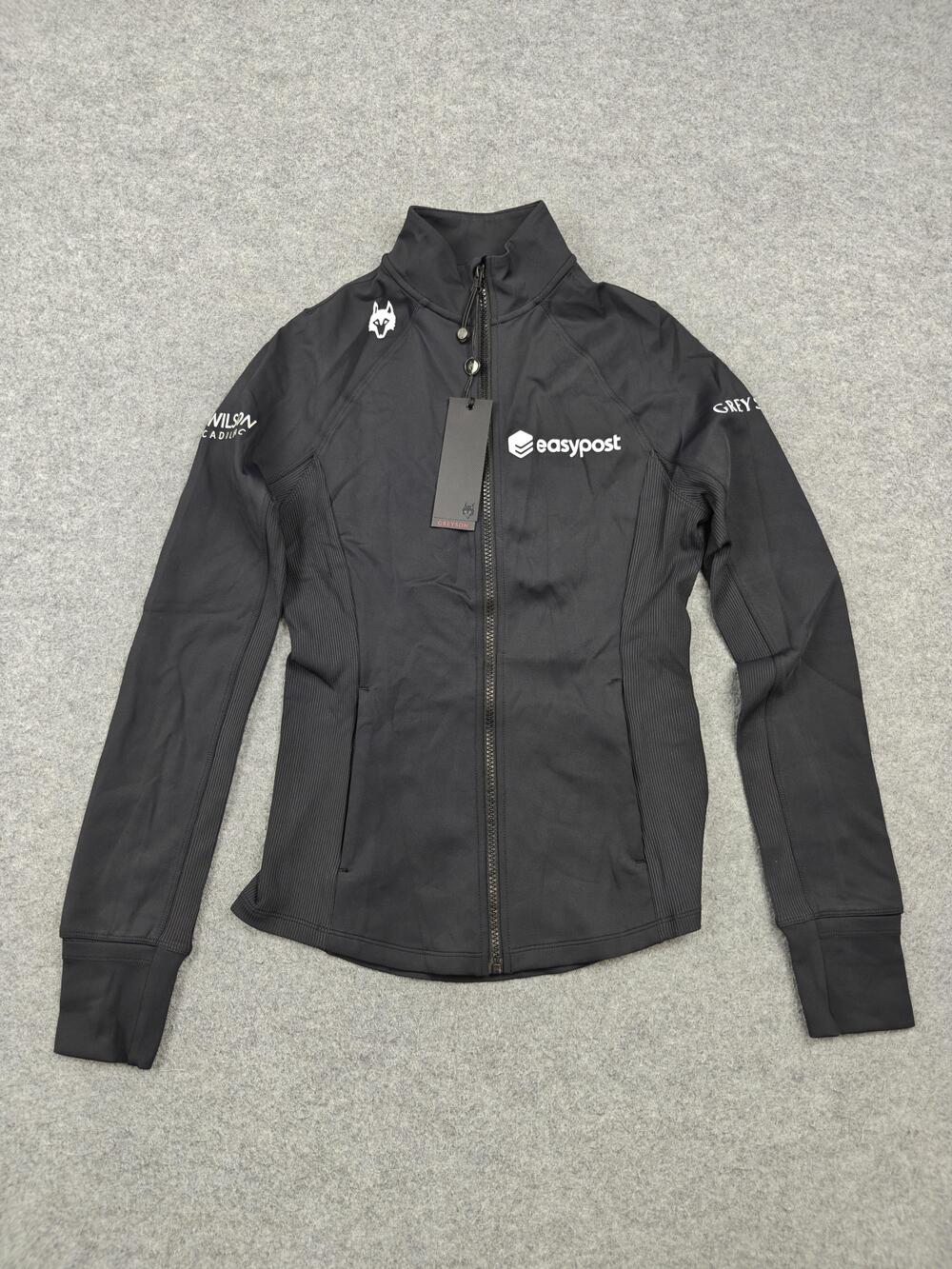 GREYSON Jacket Womens Small Black Soleil Full Zip Thumbholes Pockets Stretch
